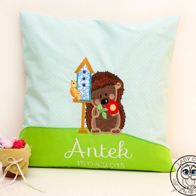 Personalizowana poduszka z imieniem Jeż